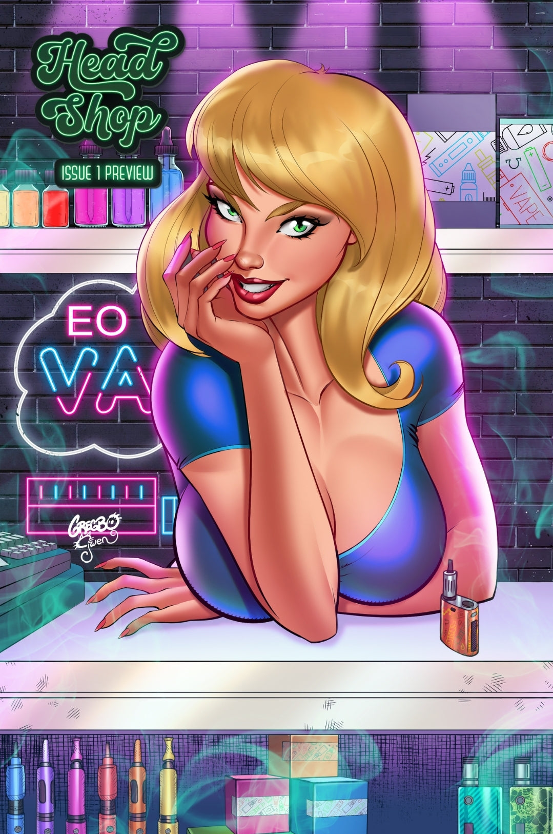 Head Shop Issue 1 Preview "SHOP GAL" Gregbo Watson