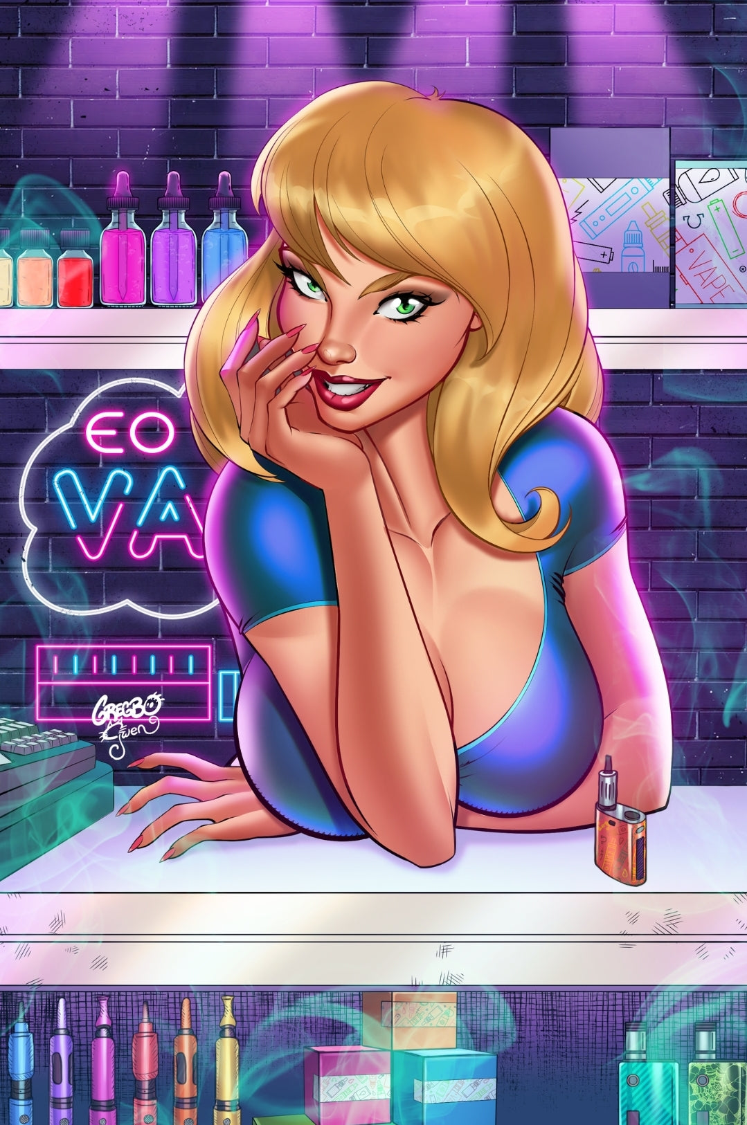 Head Shop Issue 1 Preview "SHOP GAL" Gregbo Watson